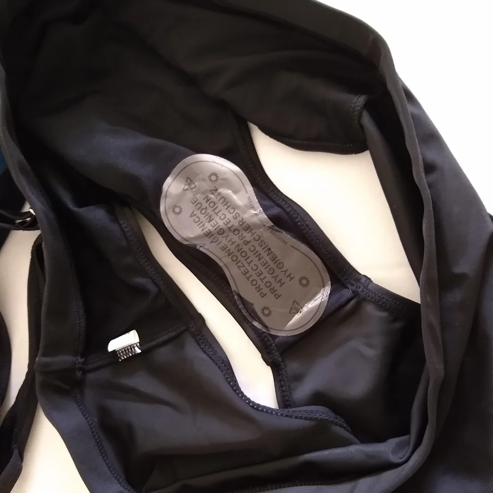 NWT 2 PC Elegant Black and Blue Women's Swimwear Dress Tankini With Bottoms XL - Picture 9 of 10